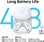 Anker Soundcore Liberty 5 Earbuds, 9.2mm Wool-Paper Diaphragm Drivers, Adaptive ANC 3.0, 6 Mics with Al, Dolby Audio, HearID 4.0, Bluetooth 5.4, IP55 Water and Dust-Resistant, White | Liberty 5 - Image 6