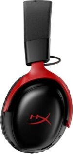 HP HyperX Cloud III S Wireless Gaming Headphones, 53mm Angled Drivers, Memory Foam Padding, Premium Leatherette Surface, Electret Condenser Microphone, Polar Pattern, Black/Red | A59Z0AA - Image 2