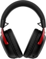 HP HyperX Cloud III S Wireless Gaming Headphones, 53mm Angled Drivers, Memory Foam Padding, Premium Leatherette Surface, Electret Condenser Microphone, Polar Pattern, Black/Red | A59Z0AA - Image 3