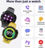 Elari KidPhone 4GR Kids Smartwatch, KidGram Safe Messenger, Call Function, GPS Tracker, Waterproof, Two-Way Audio Video Calls, SOS, Anti-Lost Alarm, 2 Built in Cameras, Yellow | KIDPHONE-4GR - Image 3