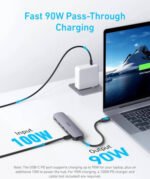 Anker 5-in-1 USB-C Hub, 4K @30Hz HDMI Ultra Clear Resolution Display, 90W Pass-Through Charging, 5Gbps Fast Data Transfer, 2x 480Mbps USB 2.0 Ports, Gray - Image 5