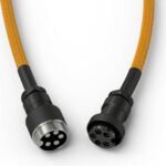 Glorious Premium Coiled Keyboard Cable, USB-C to USB-A, 5-Pin Metal Aviator Connector, Double-Braided Jacket, 15cm Coil with 90° Angle, Glorious Gold | ACC-CBL-COIL-GGLD - Image 3