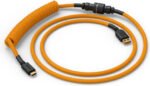 Glorious Premium Coiled Keyboard Cable, USB-C to USB-A, 5-Pin Metal Aviator Connector, Double-Braided Jacket, 15cm Coil with 90° Angle, Glorious Gold | ACC-CBL-COIL-GGLD - Image 4